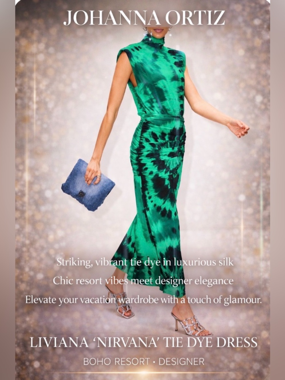Johanna Ortiz Liviana “Nirvana” Tie Dye Dress | Boho Resort Maxi | Designer